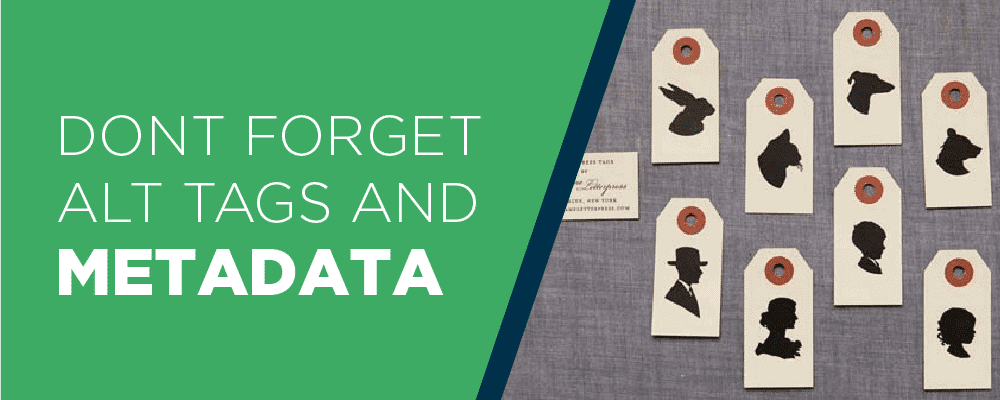 ALT TAGS AND META DATA MUST NOT BE FORGOTTEN