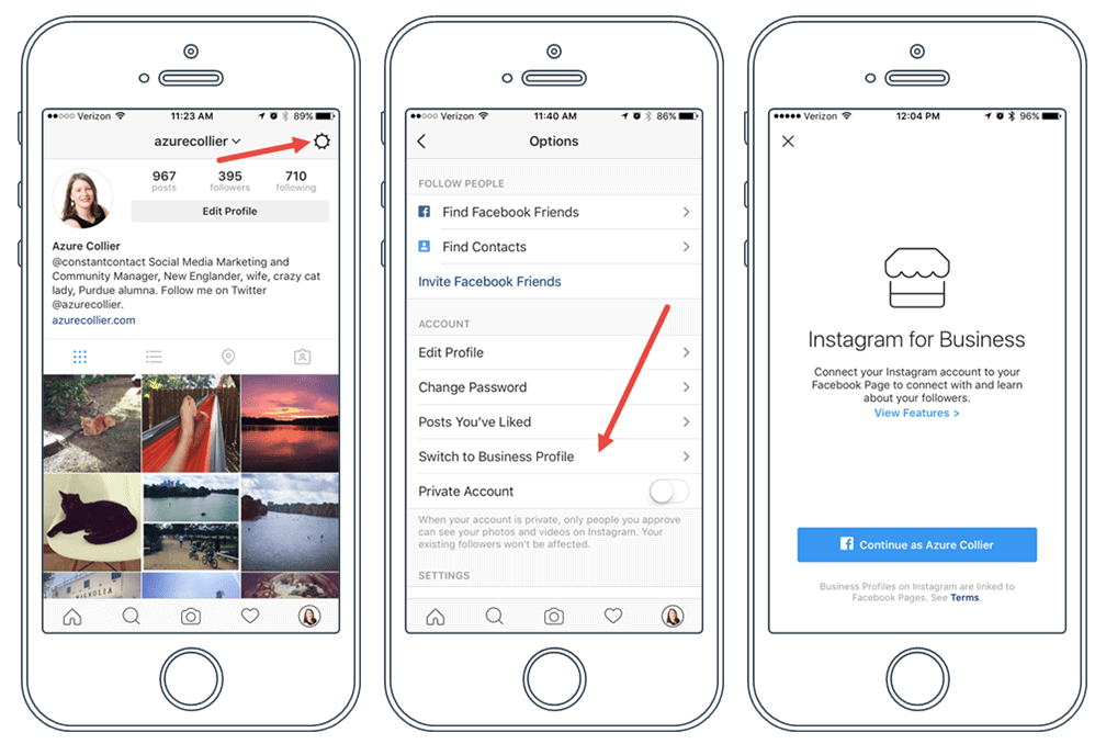 instagram for business switch to business profile