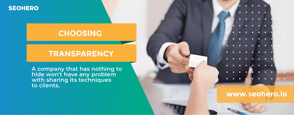 choosing transparency in SEO