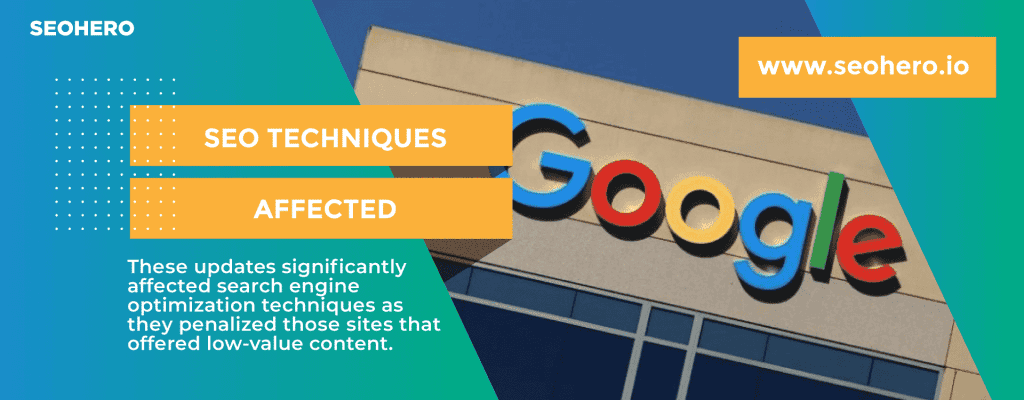SEO techniques affected